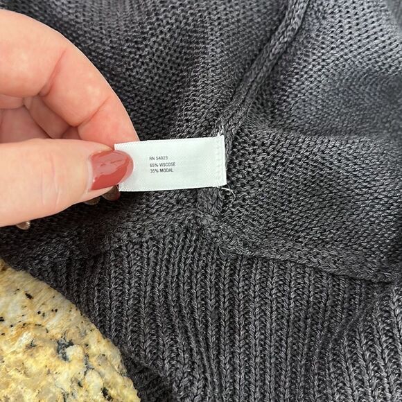 GAP Dark Gray Knit Cardigan Sweater Size L - Picture 6 of 10